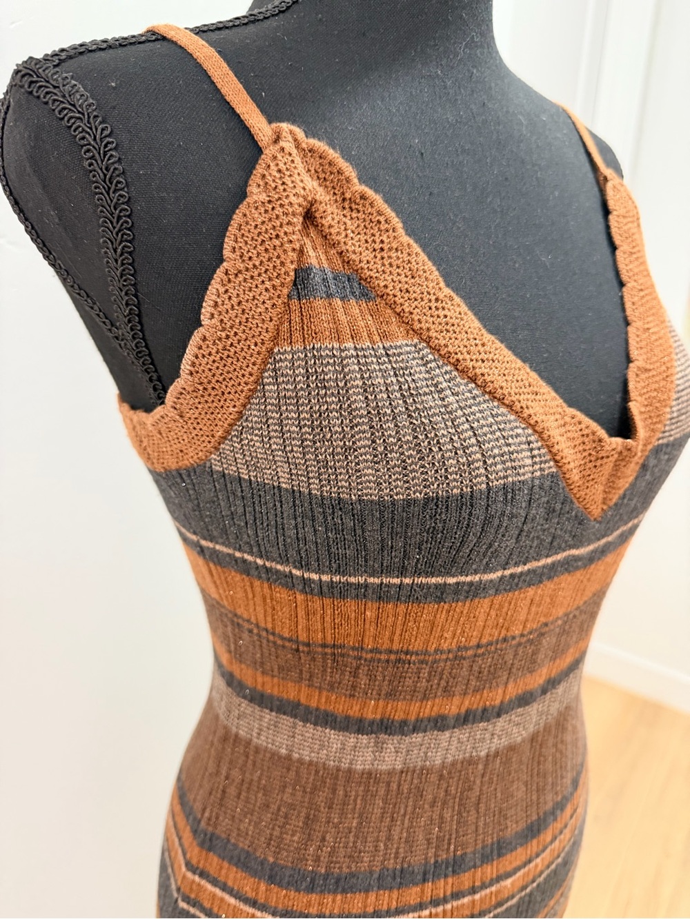 L'AGENCE Sandi Striped Knit Midi Dress - Picture 6 of 13